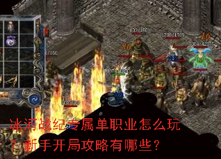 冰河战纪专属单职业怎么玩?新手开局攻略有哪些? 冰河战纪专属单职业怎么玩?新手开局攻略有哪些?