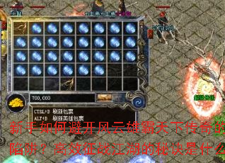 新手如何避开风云雄霸天下传奇的常见陷阱?高效征战江湖的秘诀是什么? 新手如何避开风云雄霸天下传奇的常见陷阱?高效征战江湖的秘诀是什么?