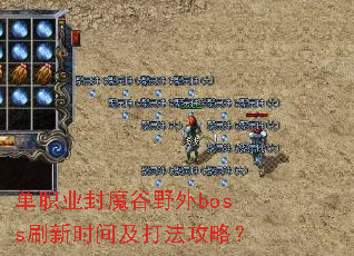 单职业封魔谷野外boss刷新时间及打法攻略? 单职业封魔谷野外boss刷新时间及打法攻略?