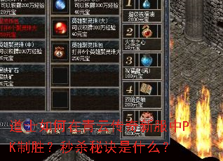 道士如何在青云传奇新服中PK制胜?秒杀秘诀是什么? 道士如何在青云传奇新服中PK制胜?秒杀秘诀是什么?