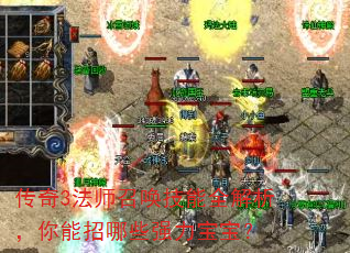 传奇3法师召唤技能全解析,你能招哪些强力宝宝? 传奇3法师召唤技能全解析,你能招哪些强力宝宝?
