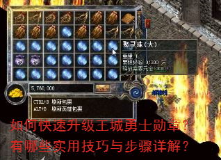 如何快速升级王城勇士勋章?有哪些实用技巧与步骤详解? 如何快速升级王城勇士勋章?有哪些实用技巧与步骤详解?