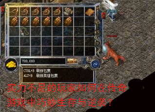 实力不足的玩家如何在传奇游戏中巧妙生存与逆袭? 实力不足的玩家如何在传奇游戏中巧妙生存与逆袭?