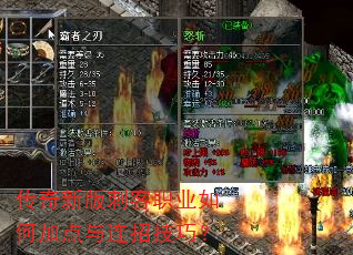 传奇新版刺客职业如何加点与连招技巧? 传奇新版刺客职业如何加点与连招技巧?