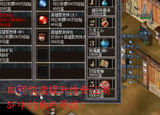 如何快速提升传奇江湖SF中的角色等级? 如何快速提升传奇江湖SF中的角色等级?