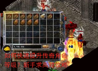 如何快速提升传奇角色等级?新手求高效攻略 如何快速提升传奇角色等级?新手求高效攻略