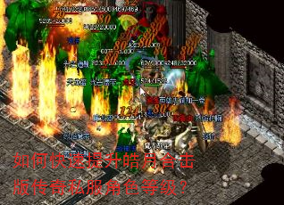 如何快速提升皓月合击版传奇私服角色等级? 如何快速提升皓月合击版传奇私服角色等级?