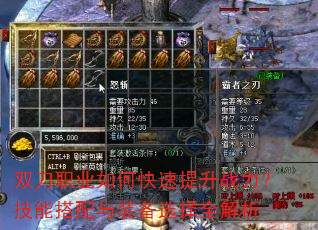 双刀职业如何快速提升战力?技能搭配与装备选择全解析 双刀职业如何快速提升战力?技能搭配与装备选择全解析